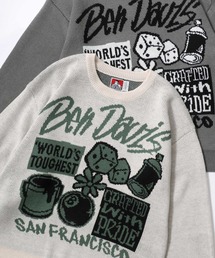 BEN DAVIS/ベンデイビス SELECTION KNIT TOP/オーバーサイズ ニット ストリート ロゴ セーター/レディース メンズ