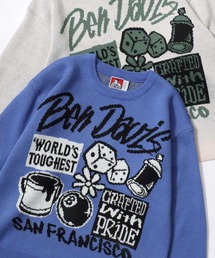 BEN DAVIS/ベンデイビス SELECTION KNIT TOP/オーバーサイズ ニット ストリート ロゴ セーター/レディース メンズ