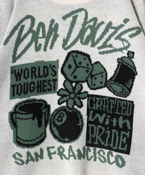 BEN DAVIS(ベンデイビス)の「BEN DAVIS/ベンデイビス SELECTION KNIT TOP/オーバーサイズ ニット ストリート ロゴ セーター/レディース メンズ(ニット/セーター・メンズ・ライトグレー/ブルー/オフホワイト/ブラック・XL/L/M)」の21枚目の写真