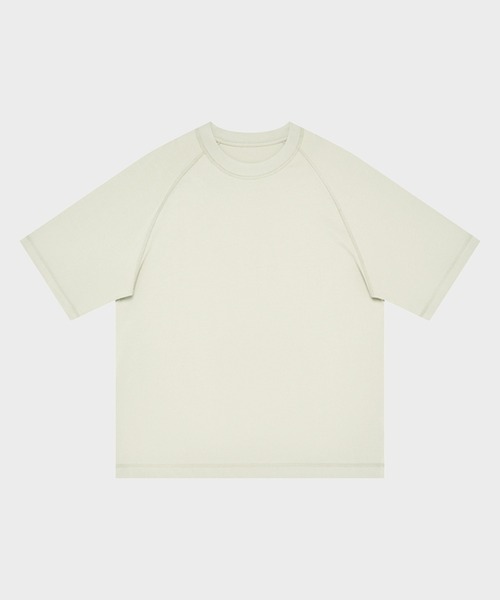 TOBEE(トゥビー)の「【TOBEE】 コットン半袖Tシャツ 無地ルーズフィットラグランスリーブ(Tシャツ/カットソー・メンズ・ベージュ/ダークグレー/ライトグリーン/ホワイト/ブラウン/ダークグリーン/ブラック・SMALL/MEDIUM/LARGE/X-LARGE)」の8枚目の写真