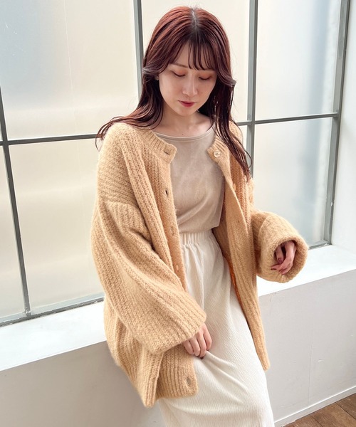 mysty woman（ミスティウーマン）の「【スタッフプロデュース/WEB限定】MiO企画・ニュアンスもふもふカーディガン 149820（カーディガン/ボレロ・レディース・ピンク/ホワイト系その他/ベージュ・FREE）」の17枚目の写真