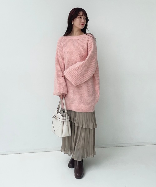 mysty woman（ミスティウーマン）の「【スタッフプロデュース/WEB限定】MiO企画・ニュアンスもふもふカーディガン 149820（カーディガン/ボレロ・レディース・ピンク/ホワイト系その他/ベージュ・FREE）」の21枚目の写真