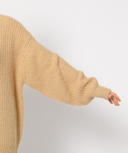 mysty woman（ミスティウーマン）の「【スタッフプロデュース/WEB限定】MiO企画・ニュアンスもふもふカーディガン 149820（カーディガン/ボレロ・レディース・ピンク/ホワイト系その他/ベージュ・FREE）」の6枚目の写真