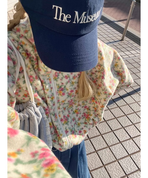 WC（ダブル シー）の「リトルフラワーショートフリースジャケット（ブルゾン・レディース・アイボリー/ピンク・FREE）」の8枚目の写真