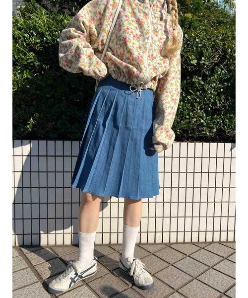 WC（ダブル シー）の「リトルフラワーショートフリースジャケット（ブルゾン・レディース・アイボリー/ピンク・FREE）」の6枚目の写真