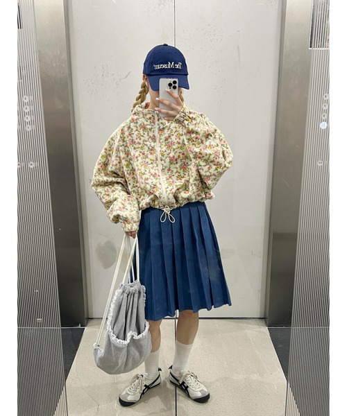 WC（ダブル シー）の「リトルフラワーショートフリースジャケット（ブルゾン・レディース・アイボリー/ピンク・FREE）」の7枚目の写真