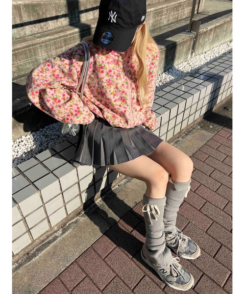 WC（ダブル シー）の「リトルフラワーショートフリースジャケット（ブルゾン・レディース・アイボリー/ピンク・FREE）」の13枚目の写真