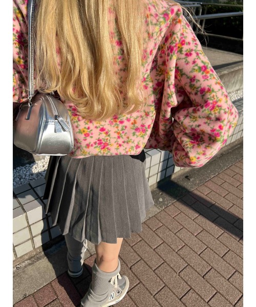 WC（ダブル シー）の「リトルフラワーショートフリースジャケット（ブルゾン・レディース・アイボリー/ピンク・FREE）」の15枚目の写真