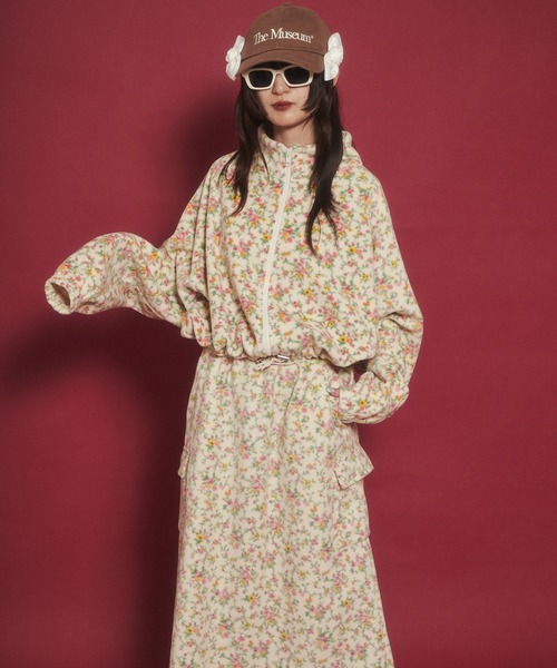 WC（ダブル シー）の「リトルフラワーショートフリースジャケット（ブルゾン・レディース・アイボリー/ピンク・FREE）」の21枚目の写真