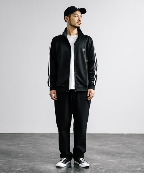 和柄刺繍 袖ライントラックジャケット（ブルゾン）｜Rocky Monroe