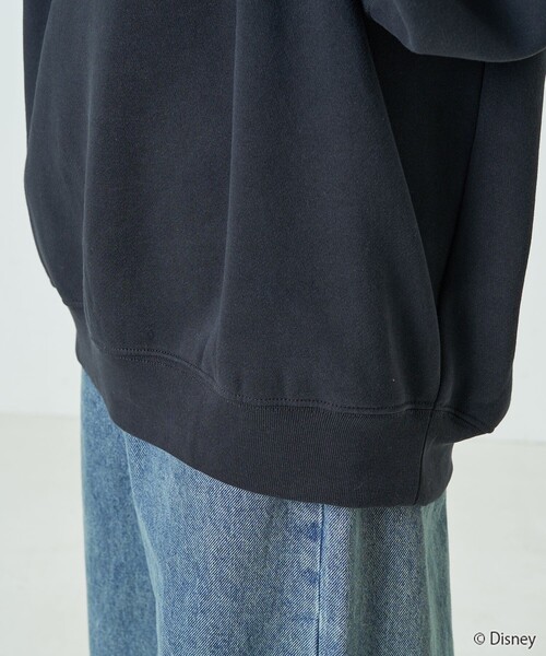 FREAK'S STORE（フリークスストア）の「限定展開　別注/Mickey Mouse/ミッキーマウス　刺繍スウェット（スウェット・レディース・ブラック/ブルーグレー/杢グレー/ナチュラル・ﾌﾘ-）」の21枚目の写真