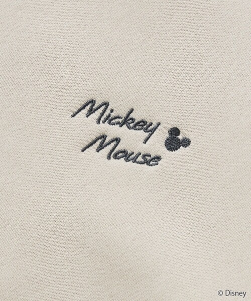FREAK'S STORE（フリークスストア）の「限定展開　別注/Mickey Mouse/ミッキーマウス　刺繍スウェット（スウェット・レディース・ブラック/ブルーグレー/杢グレー/ナチュラル・ﾌﾘ-）」の13枚目の写真