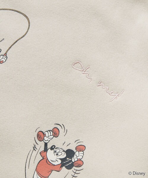 FREAK'S STORE（フリークスストア）の「限定展開　別注/Mickey Mouse/ミッキーマウス　刺繍スウェット（スウェット・レディース・ブラック/ブルーグレー/杢グレー/ナチュラル・ﾌﾘ-）」の15枚目の写真