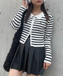 AS KNOW AS plus | ◇ワンポイントロゴ刺繍 ダブルジップカーディガン(カーディガン/ボレロ)