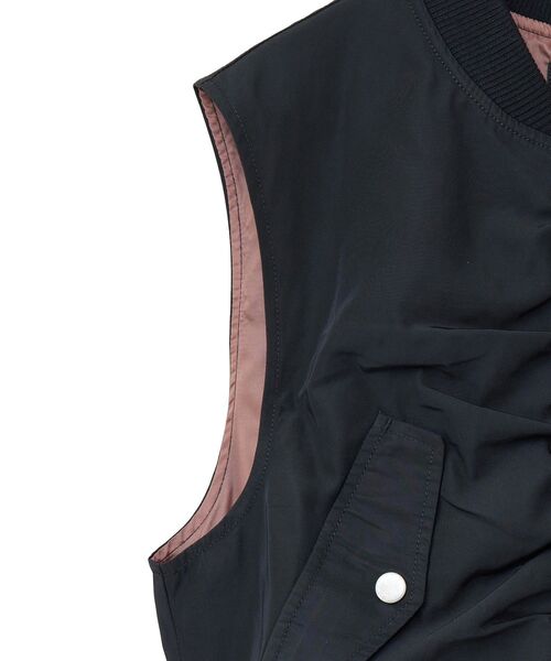 Sugar spoon（シュガースプーン）の「・SUGAR　SPOON　MA-1ベスト（ベスト・レディース・ブラック/カーキ/ボルドー/ブラウン・FREE）」の10枚目の写真