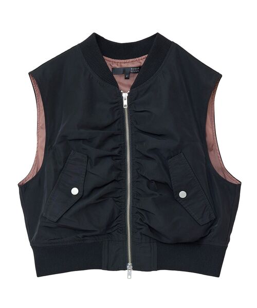 Sugar spoon（シュガースプーン）の「・SUGAR　SPOON　MA-1ベスト（ベスト・レディース・ブラック/カーキ/ボルドー/ブラウン・FREE）」の6枚目の写真