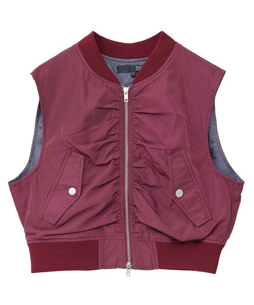 Sugar spoon（シュガースプーン）の「・SUGAR　SPOON　MA-1ベスト（ベスト・レディース・ブラック/カーキ/ボルドー/ブラウン・FREE）」の7枚目の写真