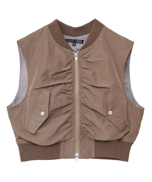 Sugar spoon（シュガースプーン）の「・SUGAR　SPOON　MA-1ベスト（ベスト・レディース・ブラック/カーキ/ボルドー/ブラウン・FREE）」の8枚目の写真