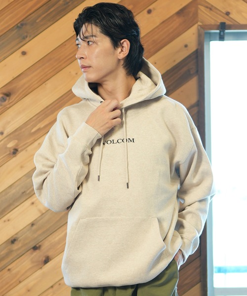 VOLCOM(ボルコム)の「VOLCOM/ボルコム パーカー/プルオーバー ブランドロゴ A4132419(パーカー・メンズ・ベージュ/ブラック・S/M/L/XL)」の13枚目の写真