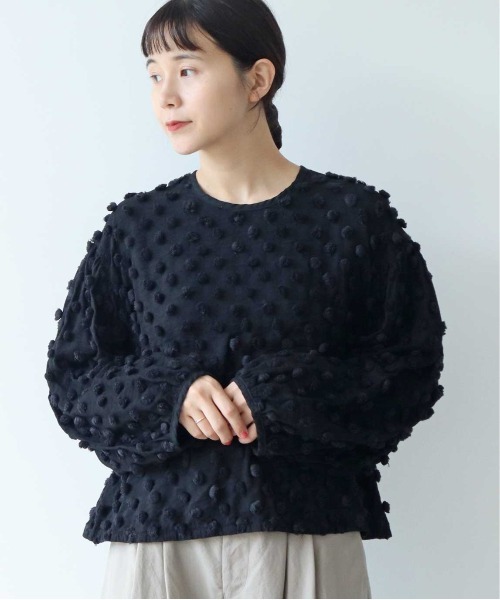 セール】ボンボンジャカード 袖バルーンブラウス（シャツ/ブラウス  