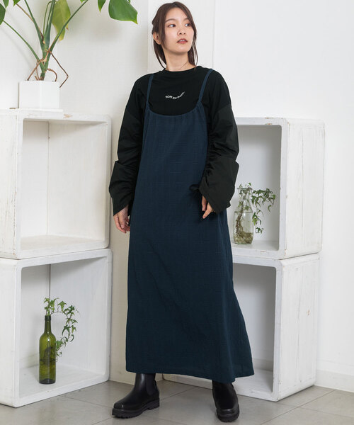 POU DOU DOU（プードゥドゥ）の「バックリボンギャザーワンピース（ワンピース・レディース・ネイビー/ブラック・M）」の5枚目の写真