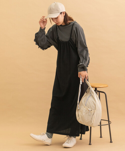 POU DOU DOU（プードゥドゥ）の「バックリボンギャザーワンピース（ワンピース・レディース・ネイビー/ブラック・M）」の11枚目の写真