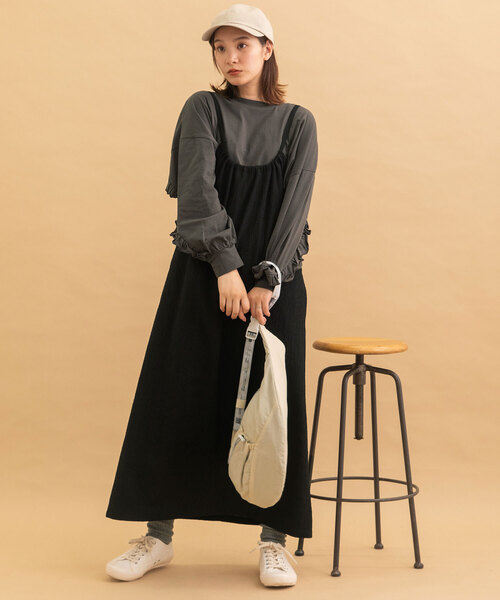 POU DOU DOU（プードゥドゥ）の「バックリボンギャザーワンピース（ワンピース・レディース・ネイビー/ブラック・M）」の12枚目の写真