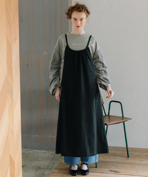 POU DOU DOU（プードゥドゥ）の「バックリボンギャザーワンピース（ワンピース・レディース・ネイビー/ブラック・M）」の16枚目の写真