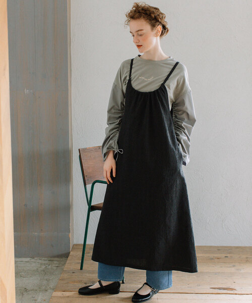 POU DOU DOU（プードゥドゥ）の「バックリボンギャザーワンピース（ワンピース・レディース・ネイビー/ブラック・M）」の17枚目の写真