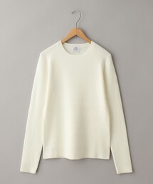 モチモチクルーネックリブニット