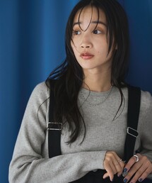 coen（コーエン）の「モチモチクルーネックリブニット（ニット/セーター）」