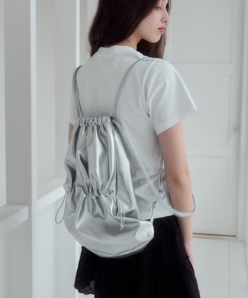 フェイクレザーナップサック / faux leather knapsack（バック