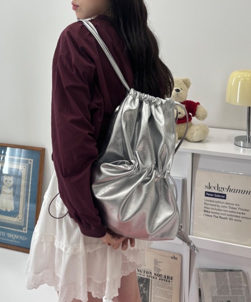 フェイクレザーナップサック / faux leather knapsack（バック