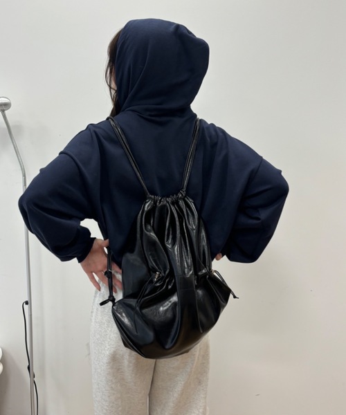 フェイクレザーナップサック / faux leather knapsack（バック