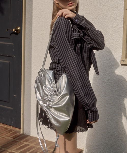 【handmade】 レザーナップサック フェイクレザーナップサック / faux leather knapsack（バック