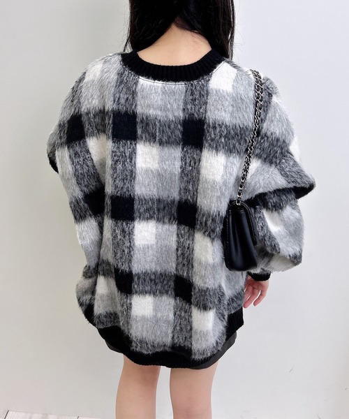 INGNI(イング)の「チェックリブチュニックトップス(その他トップス・レディース・ブラック/ブラウン/ブラック系その他・M)」の9枚目の写真