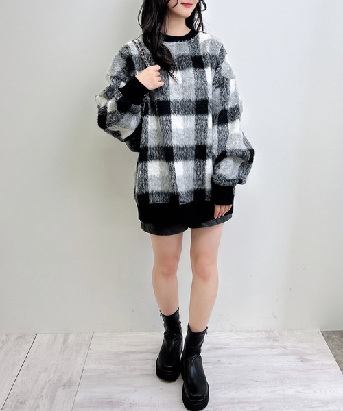 INGNI(イング)の「チェックリブチュニックトップス(その他トップス・レディース・ブラック/ブラウン/ブラック系その他・M)」の10枚目の写真