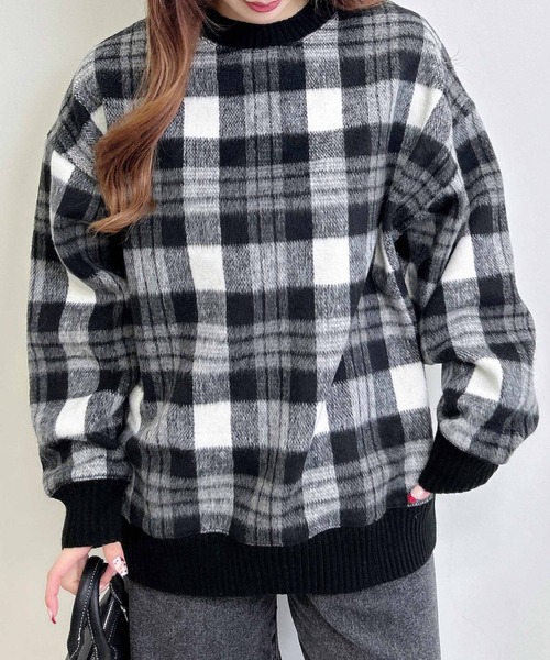 INGNI(イング)の「チェックリブチュニックトップス(その他トップス・レディース・ブラック/ブラウン/ブラック系その他・M)」の14枚目の写真