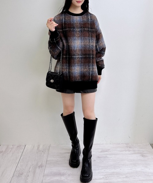 INGNI(イング)の「チェックリブチュニックトップス(その他トップス・レディース・ブラック/ブラウン/ブラック系その他・M)」の21枚目の写真