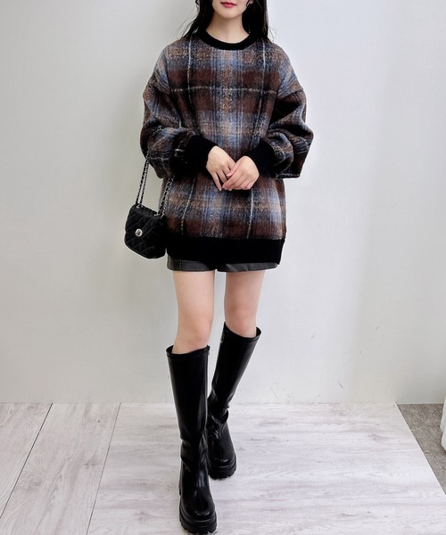 INGNI(イング)の「チェックリブチュニックトップス(その他トップス・レディース・ブラック/ブラウン/ブラック系その他・M)」の22枚目の写真