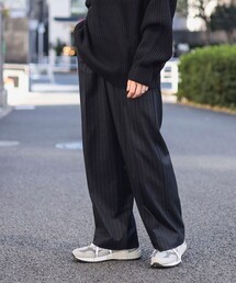(古着)80〜90s ワイドスラックス　ストレートパンツ　cityboy 古着 ~90年代 スラックス ワイドパンツ メンズw34相当
