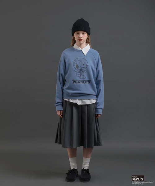MUHET(ミュエータ)の「【PEANUTS / SNOOPY】ラグランスウェット(スウェット・レディース・杢グレー/ブルー/ブラック/オレンジ・SMALL/MEDIUM/LARGE)」の22枚目の写真