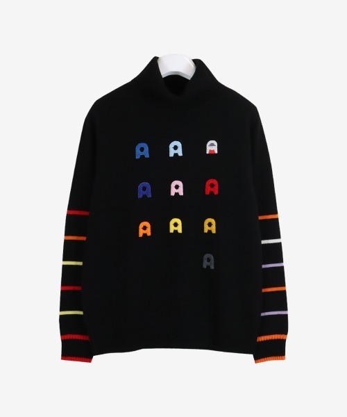 Picone CLUB(ピッコーネクラブ)の「ウール100%長袖ハイネックセーター(ニット/セーター・レディース・ホワイト/パープル/イエロー/ブラック・M/S)」の6枚目の写真