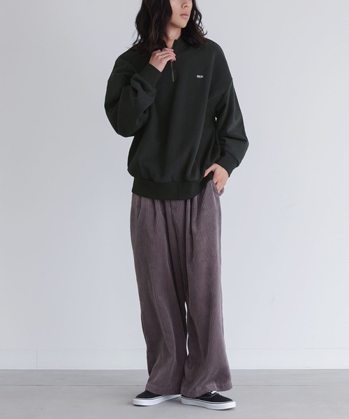 n'OrLABEL(ノアールレーベル)の「裏起毛ハーフジップスウェット(スウェット・メンズ・チャコール/ブラック・M/L)」の15枚目の写真