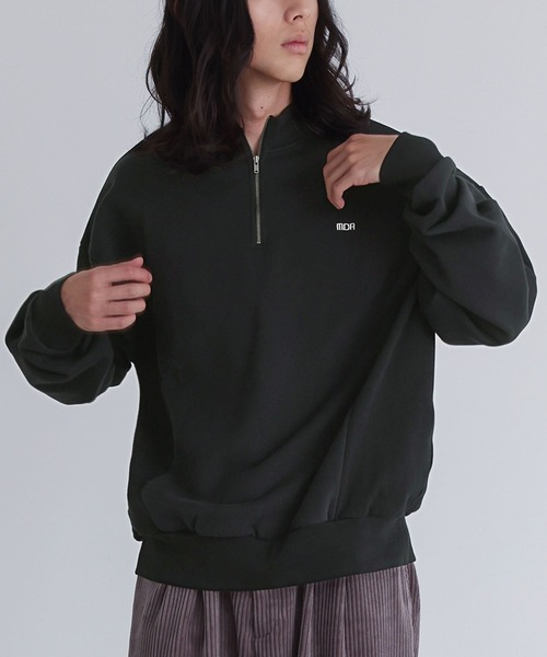 n'OrLABEL(ノアールレーベル)の「裏起毛ハーフジップスウェット(スウェット・メンズ・チャコール/ブラック・M/L)」の17枚目の写真