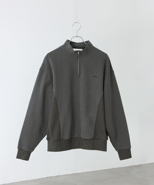 n'OrLABEL(ノアールレーベル)の「裏起毛ハーフジップスウェット(スウェット・メンズ・チャコール/ブラック・M/L)」の5枚目の写真