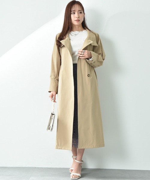 INTERPLANET（インタープラネット）の「２ＷＡＹサーブルクロススタンド衿コート（その他アウター・レディース・ブラウン/チャコールグレー・FREE）」の8枚目の写真