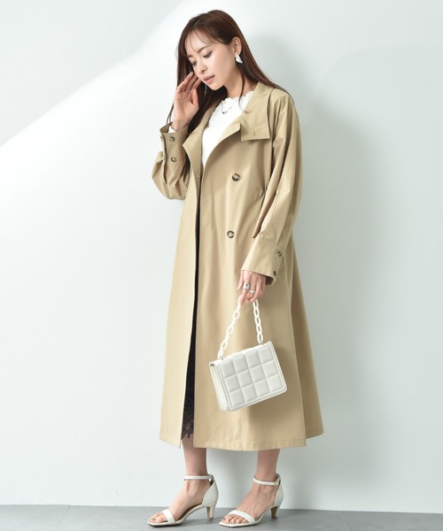 INTERPLANET（インタープラネット）の「２ＷＡＹサーブルクロススタンド衿コート（その他アウター・レディース・ブラウン/チャコールグレー・FREE）」の12枚目の写真