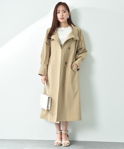 INTERPLANET（インタープラネット）の「２ＷＡＹサーブルクロススタンド衿コート（その他アウター・レディース・ブラウン/チャコールグレー・FREE）」の13枚目の写真