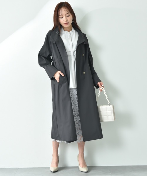 INTERPLANET（インタープラネット）の「２ＷＡＹサーブルクロススタンド衿コート（その他アウター・レディース・ブラウン/チャコールグレー・FREE）」の21枚目の写真